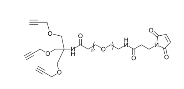 Mal-PEG4-tris-alkyne