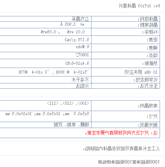 掺铁钛酸锶(Fe:SrTiO3)