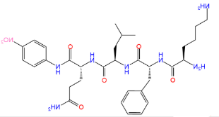 pNA修饰肽：Lys-Phe-Leu-Gln-pNA