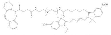 荧光染料Cy5-PEG-DBCO/聚乙二醇-二苯基环辛炔，激发发射波长Ex/Em(nm) 655/678