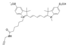 水溶性二磺酸基diSulfo-Cy5 alkyne/炔基炔烃(Ethyl)，CAS:1345823-20-2