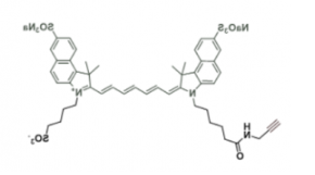 水溶性二磺酸基吲哚菁绿diSulfo-ICG alkyne/炔基炔烃荧光染料，吸收发射波长Ex/Em(nm) 751/830