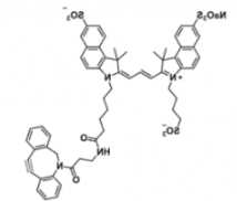 水溶性三磺酸基花氰染料trisulfo-Cy3.5 DBCO/二苯基环辛炔，Ex/Em(nm) 585/610