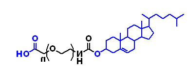 CHOL-PEG2000-COOH，胆固醇聚乙二醇羧基，Cholesterol-PEG-Acid