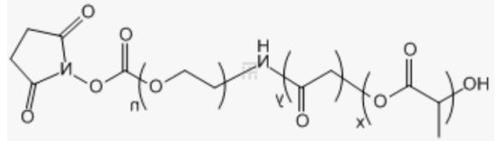 聚乳酸-羟基乙酸共聚物-聚乙二醇-活性酯 PLGA-PEG-NHS  Poly(lactic-co-glycoclic acid)-PEG-NHS