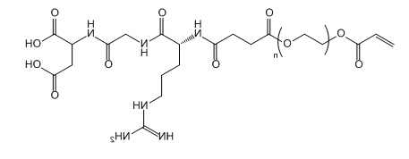AC-PEG-RGD 丙烯酸酯-聚乙二醇-精氨酰-甘氨酰-天冬氨酸 AC-PEG-RGD 丙烯酸酯-聚乙二醇-精氨酰-甘氨酰-天冬氨酸