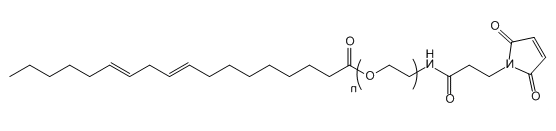 LNA-PEG-Mal；亚油酸-聚乙二醇-马来酰亚胺；Linoleic acid-PEG-Maleimide