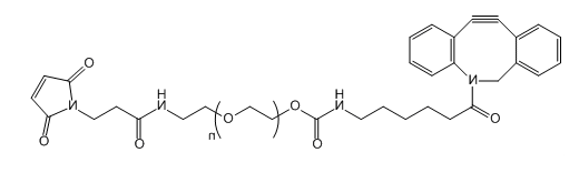 DBCO-PEG-Mal;二苯并环辛炔-聚乙二醇-马来酰亚胺;Dibenzocycolctyne-PEG-Maleimide DBCO-PEG-Mal;二苯并环辛炔-聚乙二醇-马来酰亚胺;Dibenzocycolctyne-PEG-Maleimide