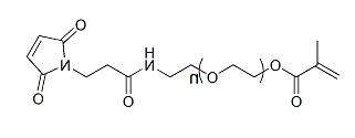 MA-PEG-Mal；α-甲基丙烯酸酯基-ω-马来酰亚胺基聚乙二醇；Methacrylate-PEG-Maleimide