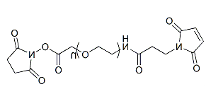 Mal-PEG-SCM;马来酰亚胺-聚乙二醇-琥珀酰亚胺羧甲基酯;Maleimide-PEG-Succinimidyl Carboxymethyl Ester Mal-PEG-SCM;马来酰亚胺-聚乙二醇-琥珀酰亚胺羧甲基酯;Maleimide-PEG-Succinimidyl Carboxymethyl Ester