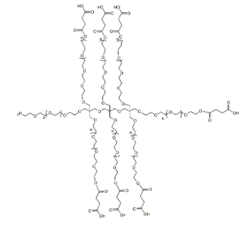 8-ArmPEG-(1Arm-N3,7Arm-carboxylic acid)；八臂聚乙二醇-(1臂-叠氮基，7臂-羧基）