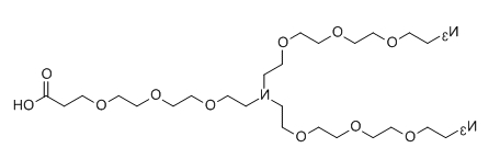 CAS:2182602-17-9;N-(acid-PEG3)-N-bis(PEG3-azide);分子式: C25H49N7O11 CAS:2182602-17-9;N-(acid-PEG3)-N-bis(PEG3-azide);分子式: C25H49N7O11