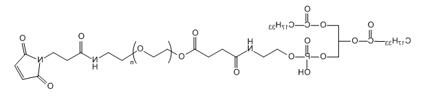 DOPE-PEG-Mal；二油酰磷脂酰乙醇胺-聚乙二醇-马来酰亚胺；1,2-DIOLEOYL-SN-GLYCERO-3-PHOSPHOETHANOLAMINE-PEG-Maleimide