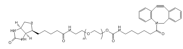 DBCO-PEG-Biotin；二苯并环辛炔-聚乙二醇-生物素；Dibenzocycolctyne-PEG-Biotin