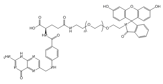 FITC-PEG-FA；荧光素-聚乙二醇-叶酸；Fluorescein-PEG-Folic Acid