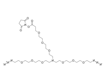 	N-(NHS-PEG3)-N-bis(PEG3-azide) 