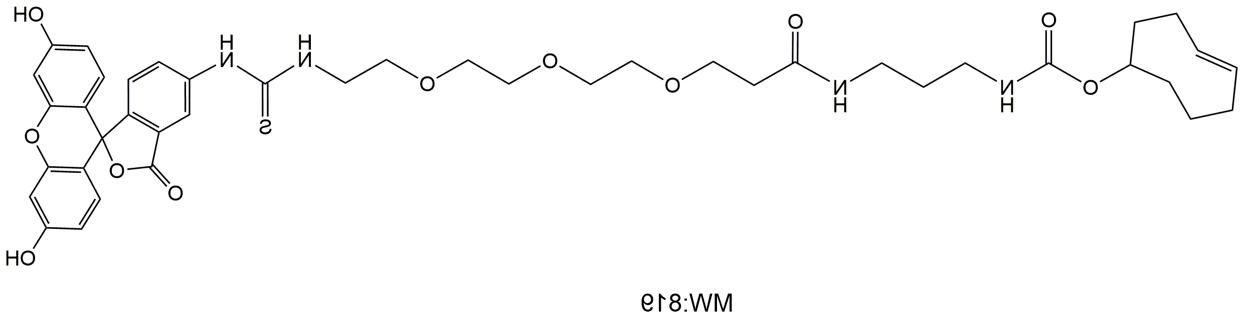 FITC-PEG3-TCO,荧光素-聚乙二醇3-(4E)-反式环辛烯 FITC-PEG3-TCO,荧光素-聚乙二醇3-(4E)-反式环辛烯