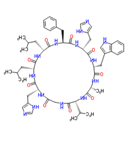 CYCLO(-D-PHE-HIS-TRP-ALA-VAL-GLY-HIS-LEU-LEU) 