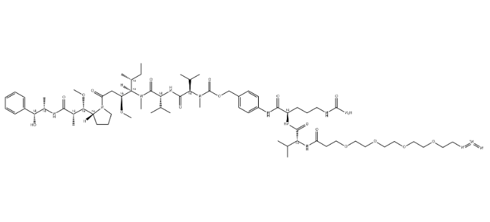 Azido-PEG4-Val-Cit-PAB-MMAE,CAS1869126-64-6应用于抗体药物偶联物设计 Azido-PEG4-Val-Cit-PAB-MMAE,CAS1869126-64-6应用于抗体药物偶联物设计