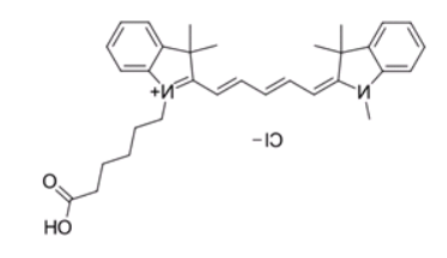 脂溶CY5-COOH Cyanine5 COOH, Cy5羧酸染料,CAS 号:1032678-07-1 (chloride), 195867-59-5 (inner salt), 766503-38-2 (without anion)